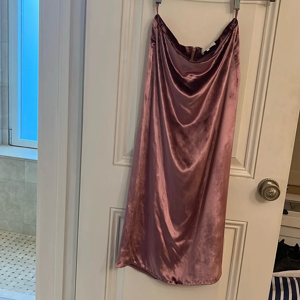 Vince pink velvet skirt - Picture 3 of 10